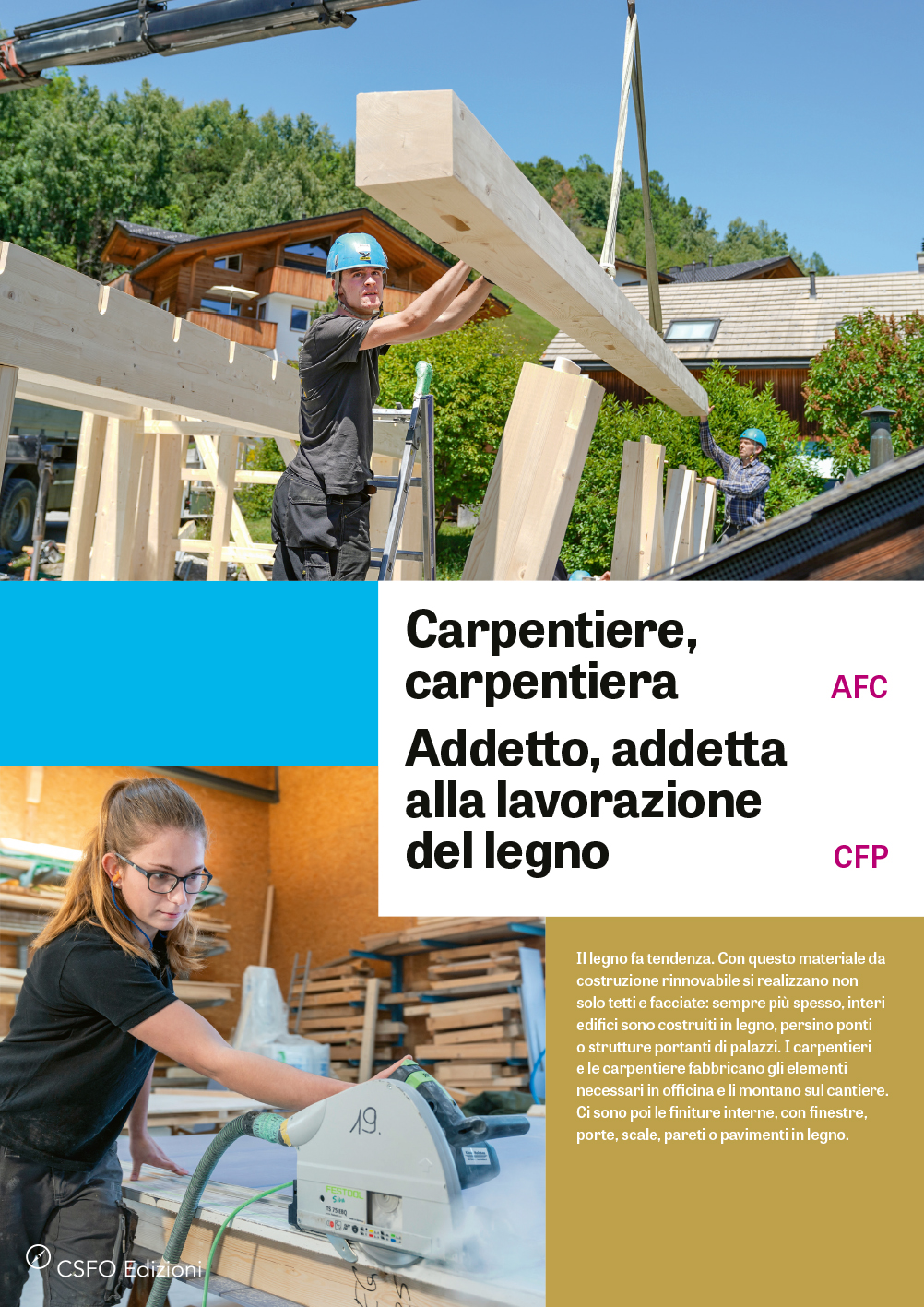TEST Carpentiere/a AFC, Addetto/a alla lavorazione del legno CFP