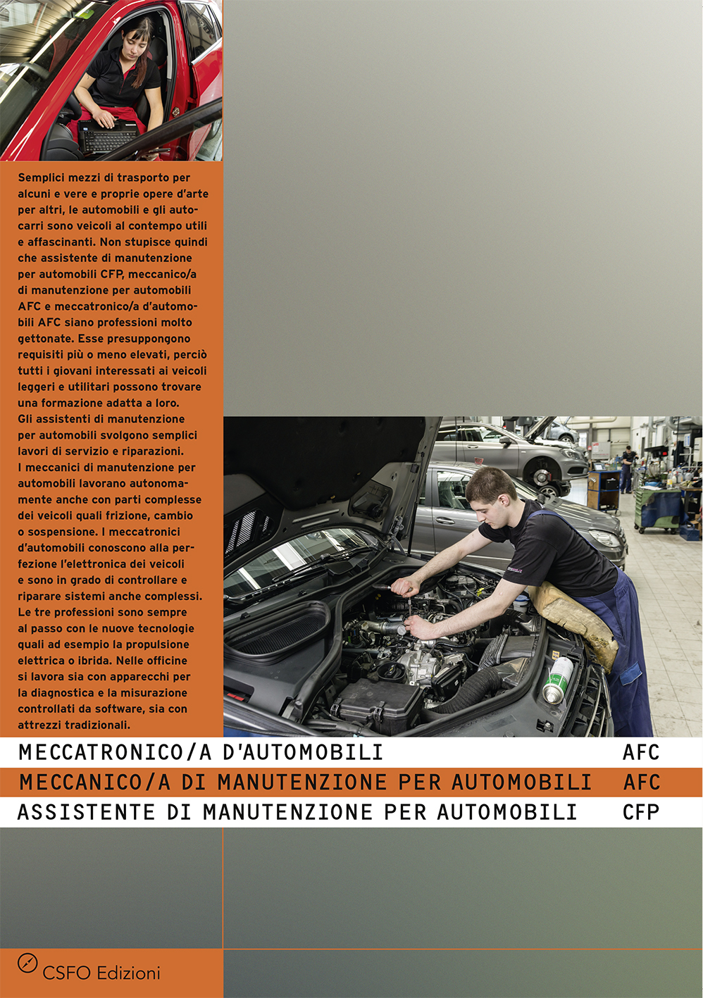 TEST Meccatronico/Meccatronica d'automobili AFC, Meccanico/Meccanica di manutenzione per automobili AFC, Assistente di manutenzione per automobili CFP