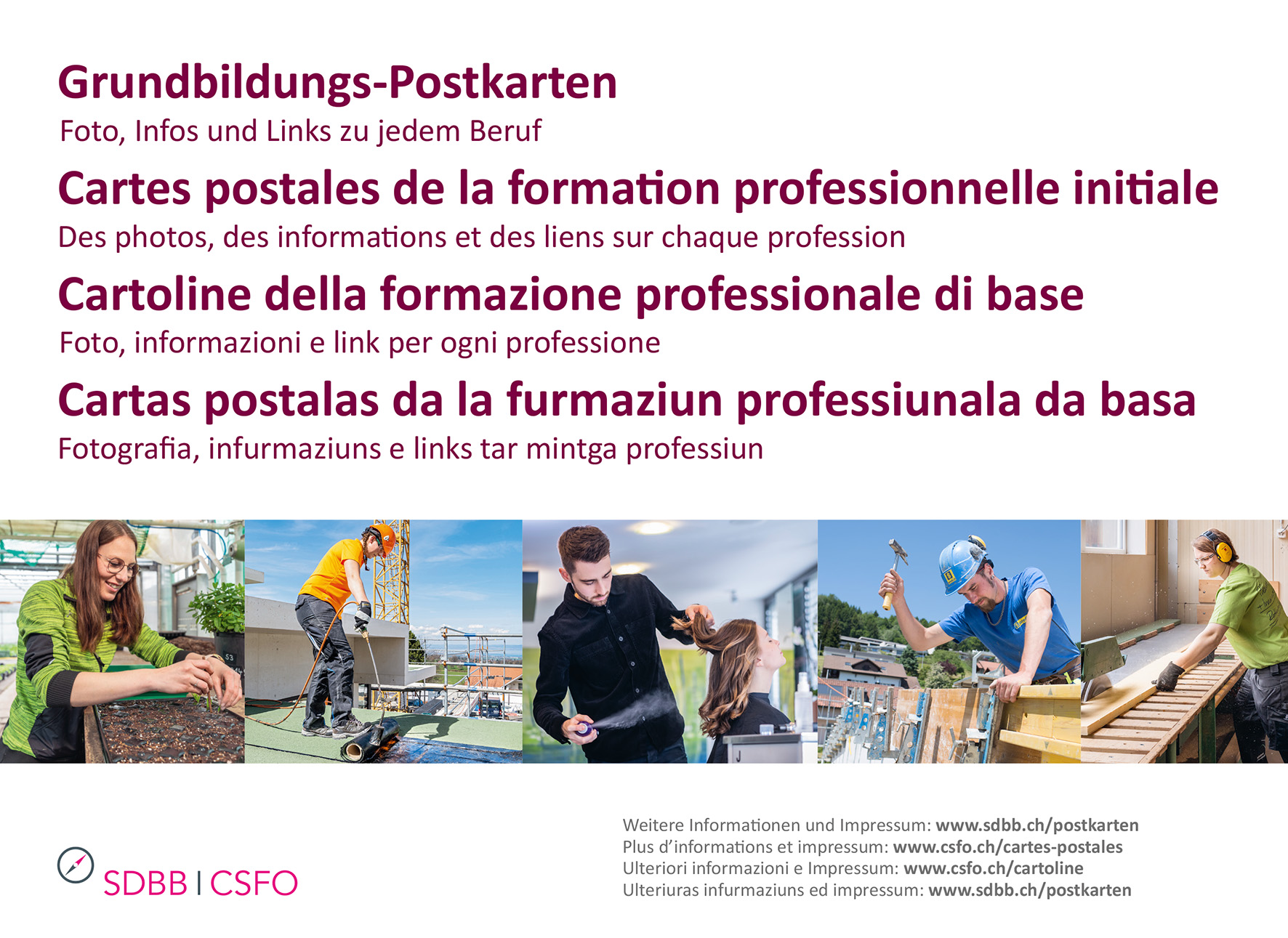 TEST Grundbildungs-Postkarten – Gesamtset