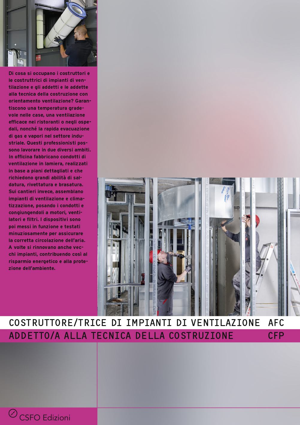 TEST Costruttore/trice di impianti di ventilazione AFC, Addetto/a agli impianti di ventilazione CFP