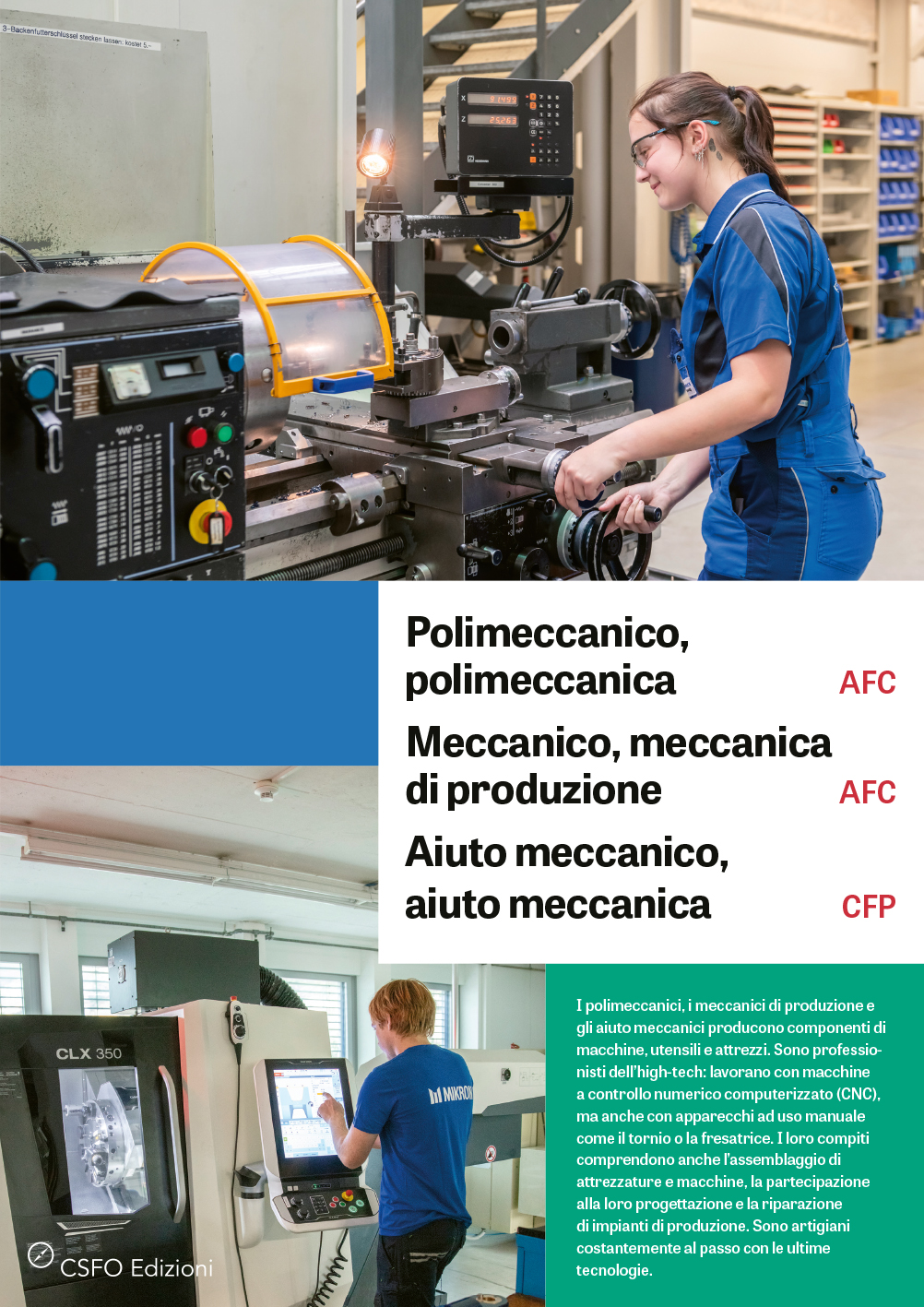 TEST Polimeccanico/a AFC, Meccanico/a di produzione AFC, Aiuto meccanico/a CFP