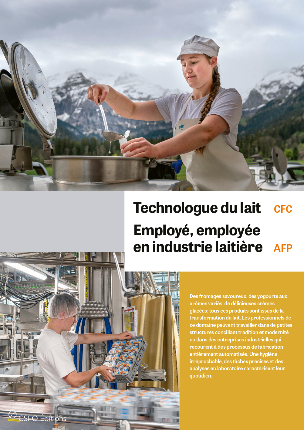 TEST Technologue du lait, Employé/e en industrie laitière