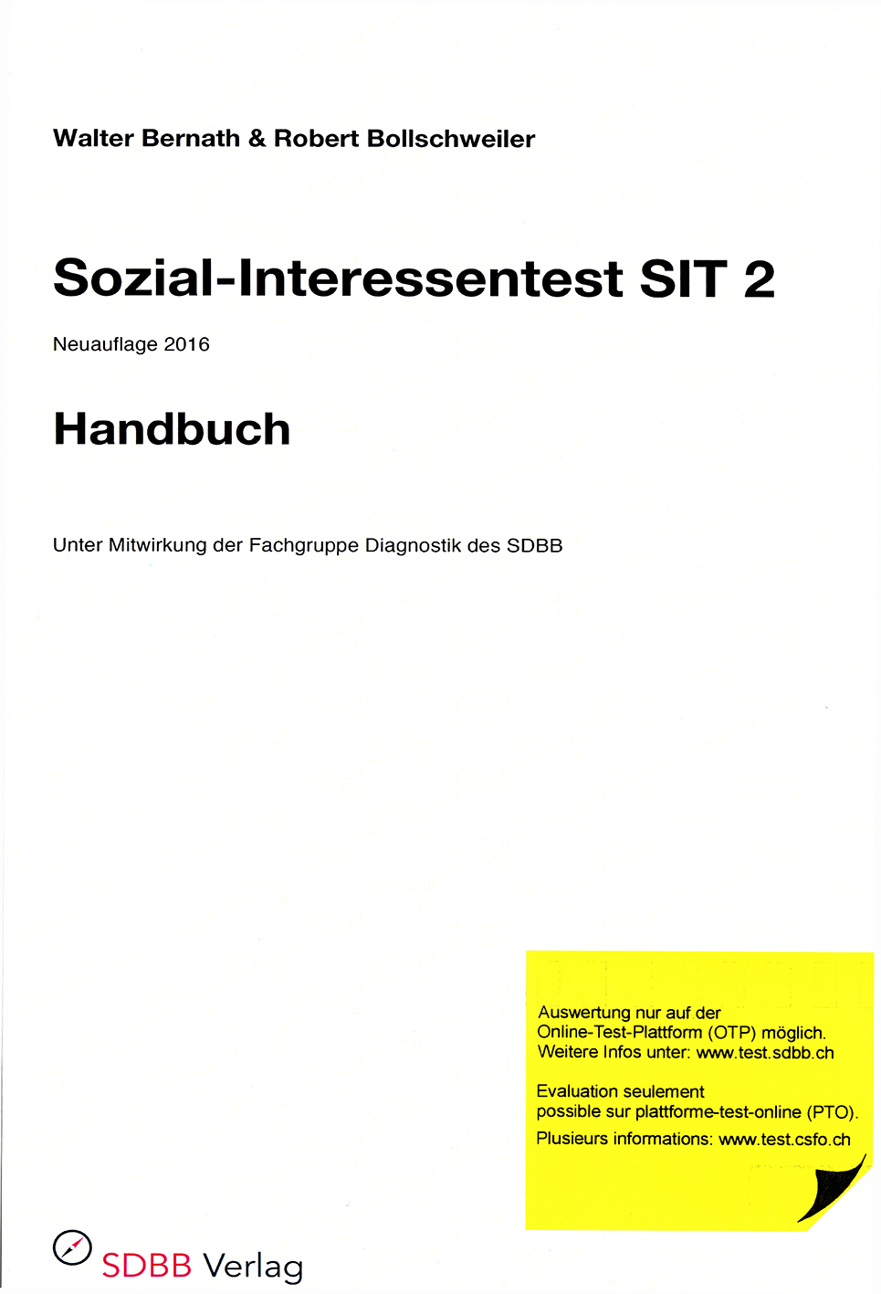 TEST Sozial-Interessentest SIT 2 Handbuch