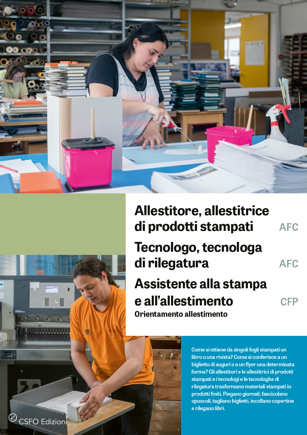 TEST Allestitore/trice di prodotti stampati AFC, Tecnologo/a di rilegatura AFC