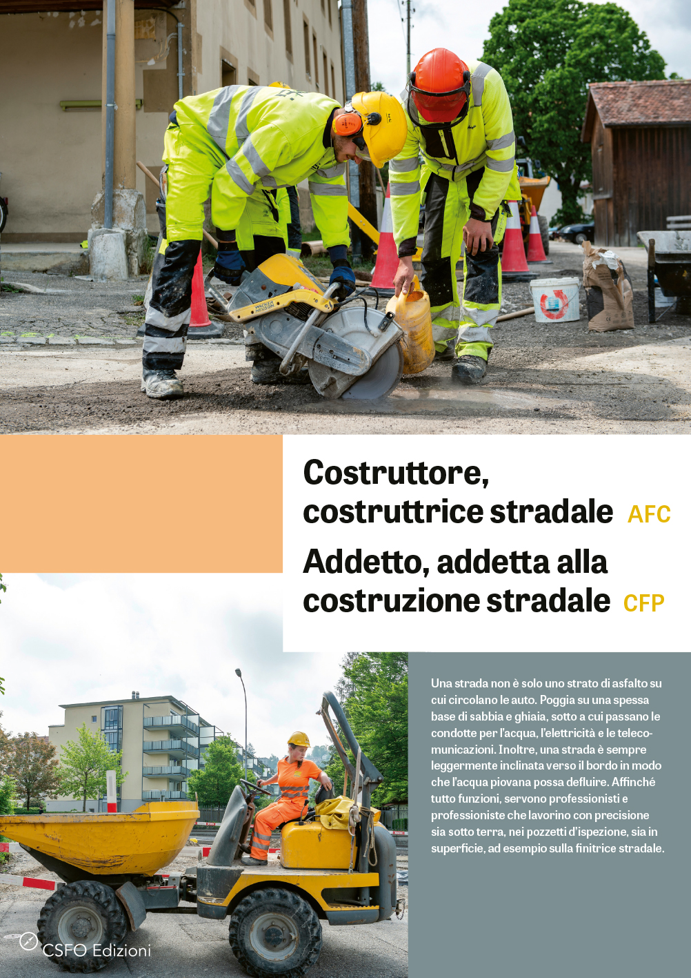 TEST Costruttore/trice stradale AFC, Addetto/a alla costruzione stradale CFP