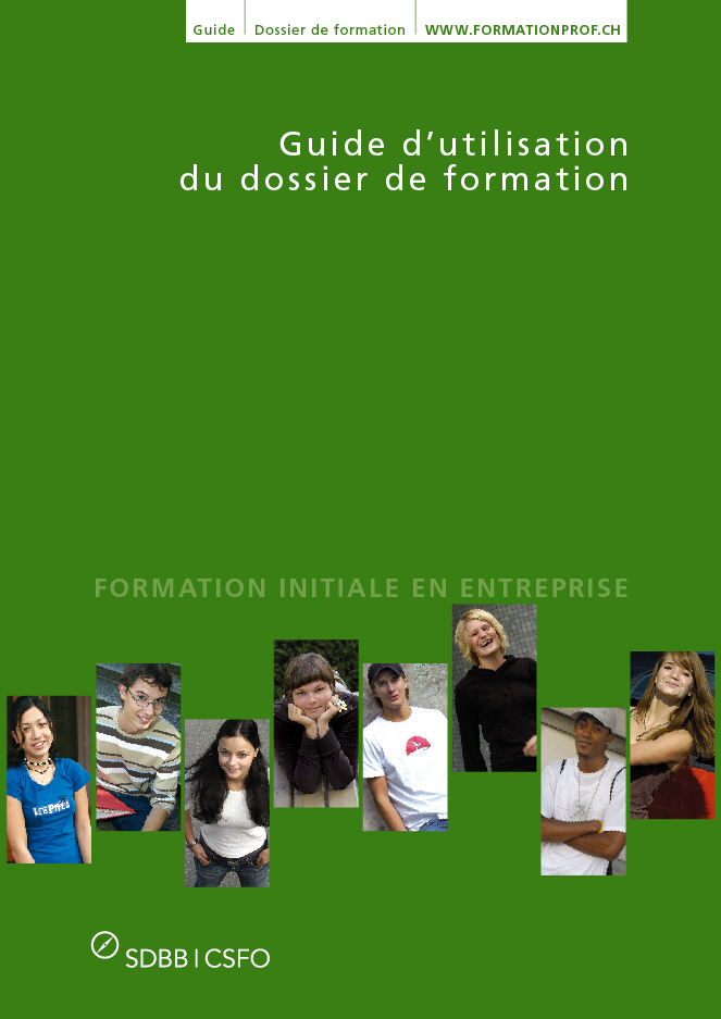 TEST Brochure «Guide d'utilisation du dossier de formation»