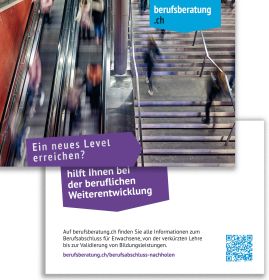 TEST Flyer berufsberatung.ch Berufsabschluss für Erwachsene (Sie-Form) (Bund à 100 Stk.)